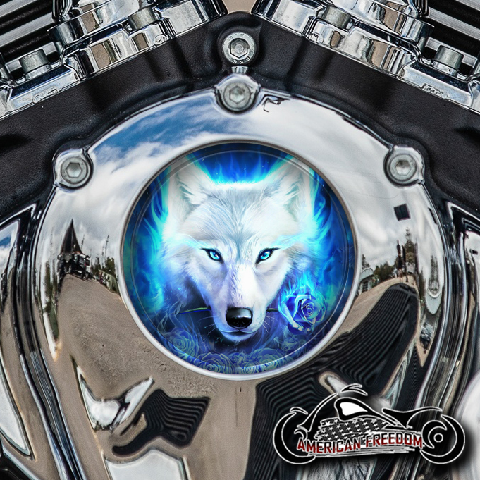 Indian Thunder Stroke Cam Insert - Blue Rose Wolf